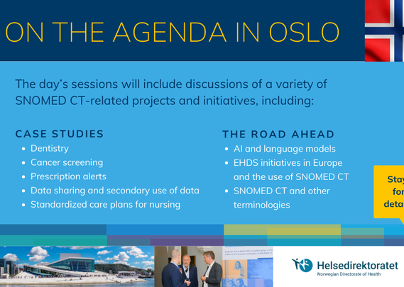 SNOMED-CTs dag i Norge, agenda. Bildet er illustrativt.