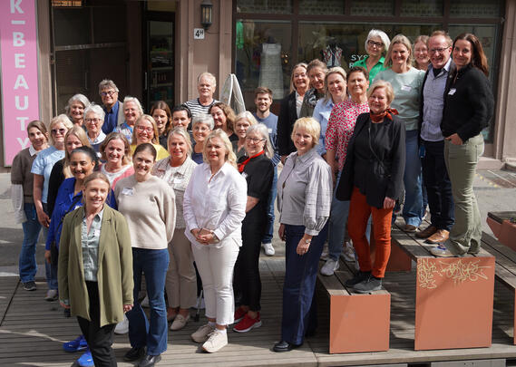 Gruppebilde av deltakerne på avslutningssamlingen for Mentorprogram for sykepleierledere