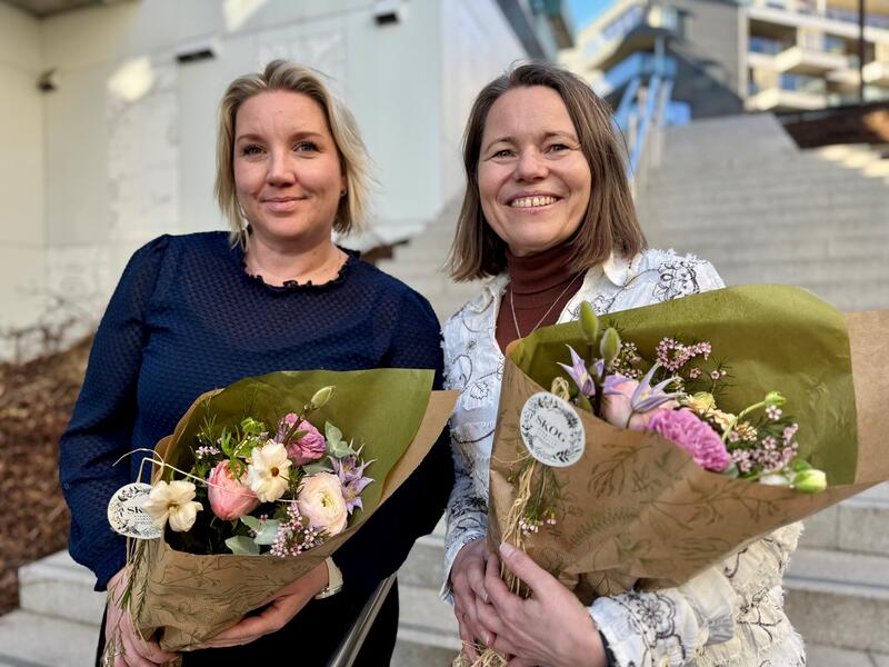 Fylkesleder Janne O Guldbjørnsen og nestleder Liv Heidi Negarden